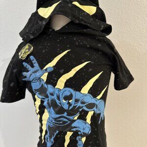 Marvel Black Panther Boys Hooded Top & Shorts 2-Piece Glow In The Dark Size 6